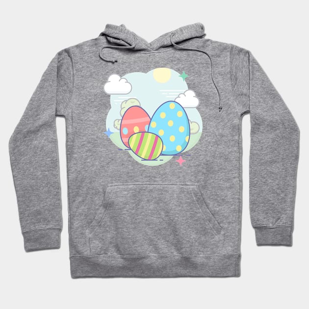 Pretty easter eggs in spring Hoodie by derE